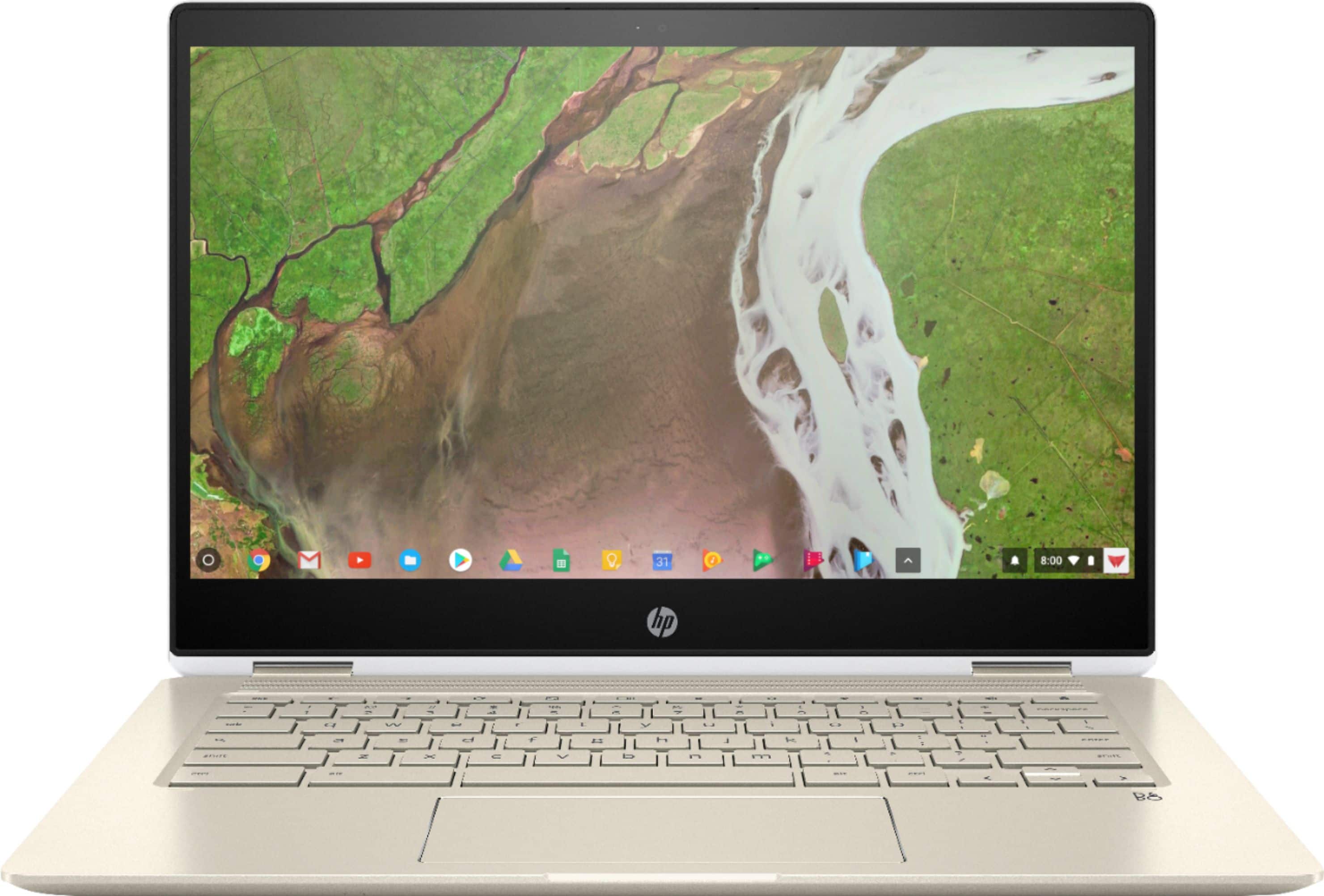 Alt View 12. HP - 2-in-1 14" Touch-Screen Chromebook - Intel Core i3 - 8GB Memory - 64GB eMMC Flash Memory.