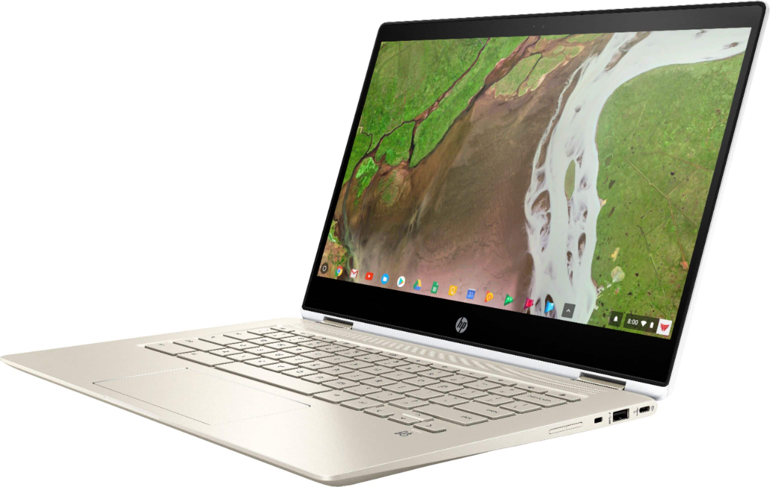 Alt View 14. HP - 2-in-1 14" Touch-Screen Chromebook - Intel Core i3 - 8GB Memory - 64GB eMMC Flash Memory.