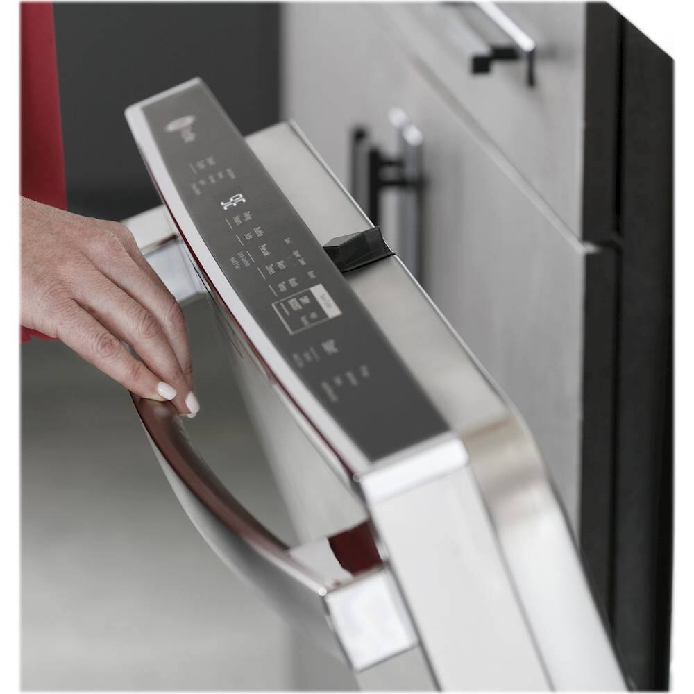 Alt View 22. GE Profile - Hidden Control Built-In Dishwasher with Stainless Steel Tub, Fingerprint Resistance, 3rd Rack, 39 dBA - Stainless steel.