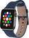 Alt View 13. Platinum™ - Soft Leather Watch Band for Apple Watch 42, 44mm (Series 1-8) and Apple Watch Ultra 49mm - Navy.