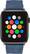 Alt View 14. Platinum™ - Soft Leather Watch Band for Apple Watch 42, 44mm (Series 1-8) and Apple Watch Ultra 49mm - Navy.