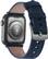 Alt View 15. Platinum™ - Soft Leather Watch Band for Apple Watch 42, 44mm (Series 1-8) and Apple Watch Ultra 49mm - Navy.