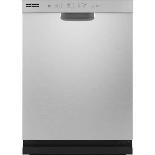 GE - Front Control Built-In Dishwasher with Stainless Steel Tub, 50dBA - Stainless Steel