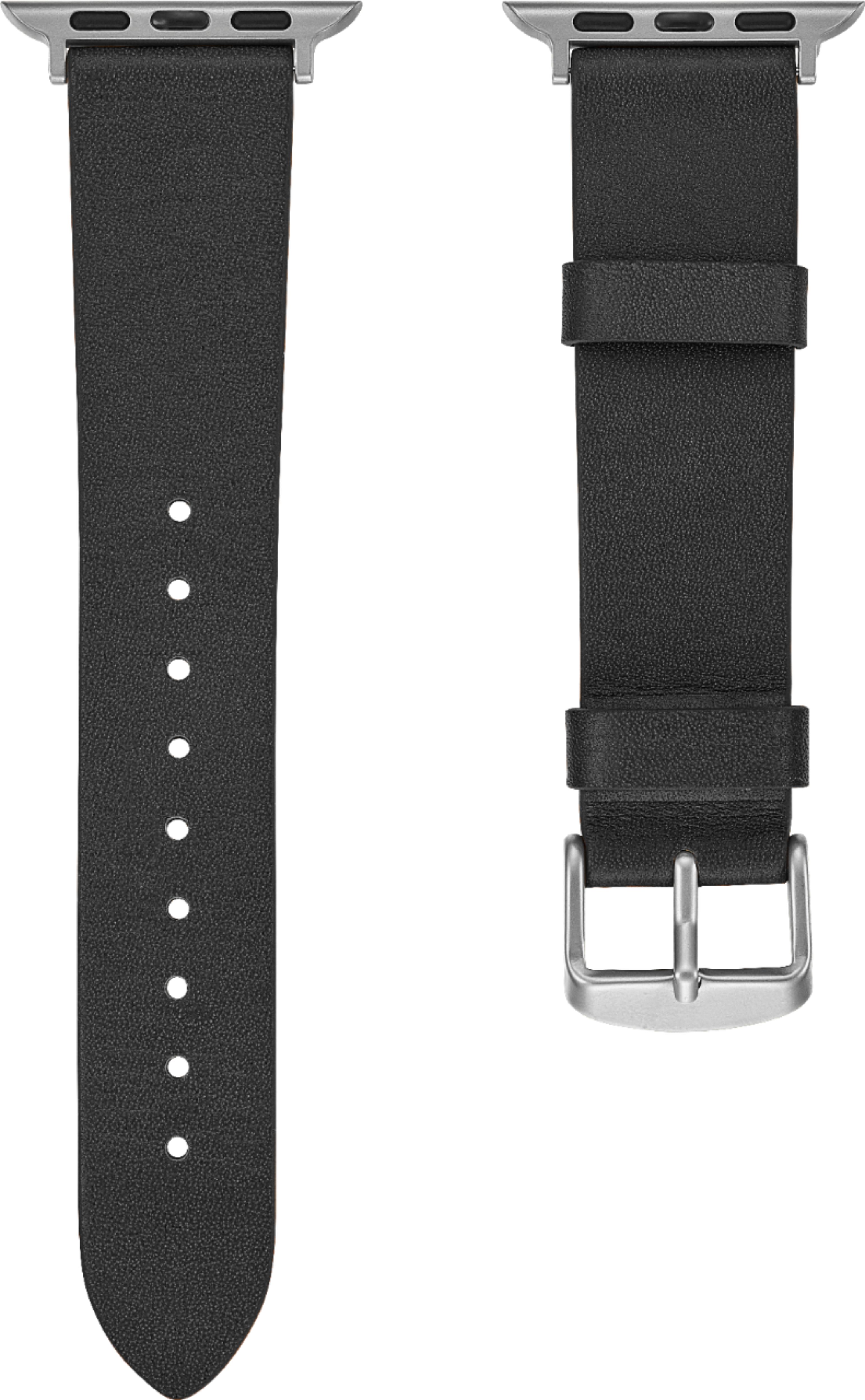 Left View: Nomad - Slim Modern Leather Watch Strap for Apple Watch® 38mm and 40mm - Natural