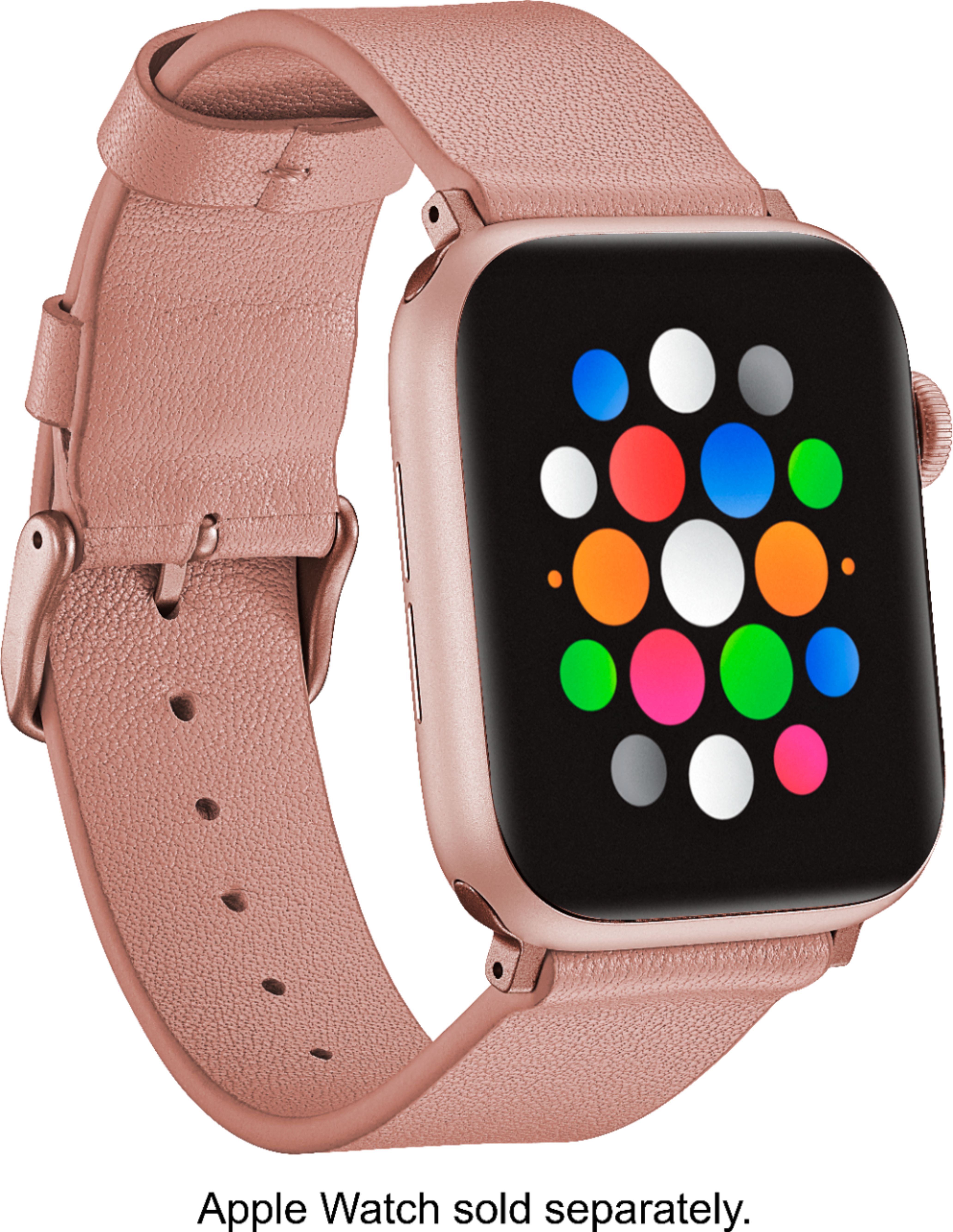Milano Straps Pink Lizard Apple Watch Leather Band Large (42mm - 44mm - 45mm- 49mm) / Black PVD / Pink