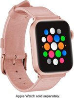 Platinum™ - Leather Band for Apple Watch® 38mm, 40mm, 41mm - Pink - Angle_Zoom