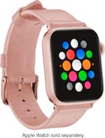Platinum™ - Leather Band for Apple Watch® 38mm and 40mm - Pink - Angle_Zoom