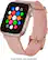 Left. Platinum™ - Leather Band for Apple Watch 38mm, 40mm, 41mm and Apple Watch Series 8 41mm - Pink.