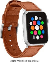 Platinum™ - Horween Leather Band for Apple Watch 42, 44, 45mm (Series 1-8) and Apple Watch Ultra 49mm - Copper - Angle_Zoom