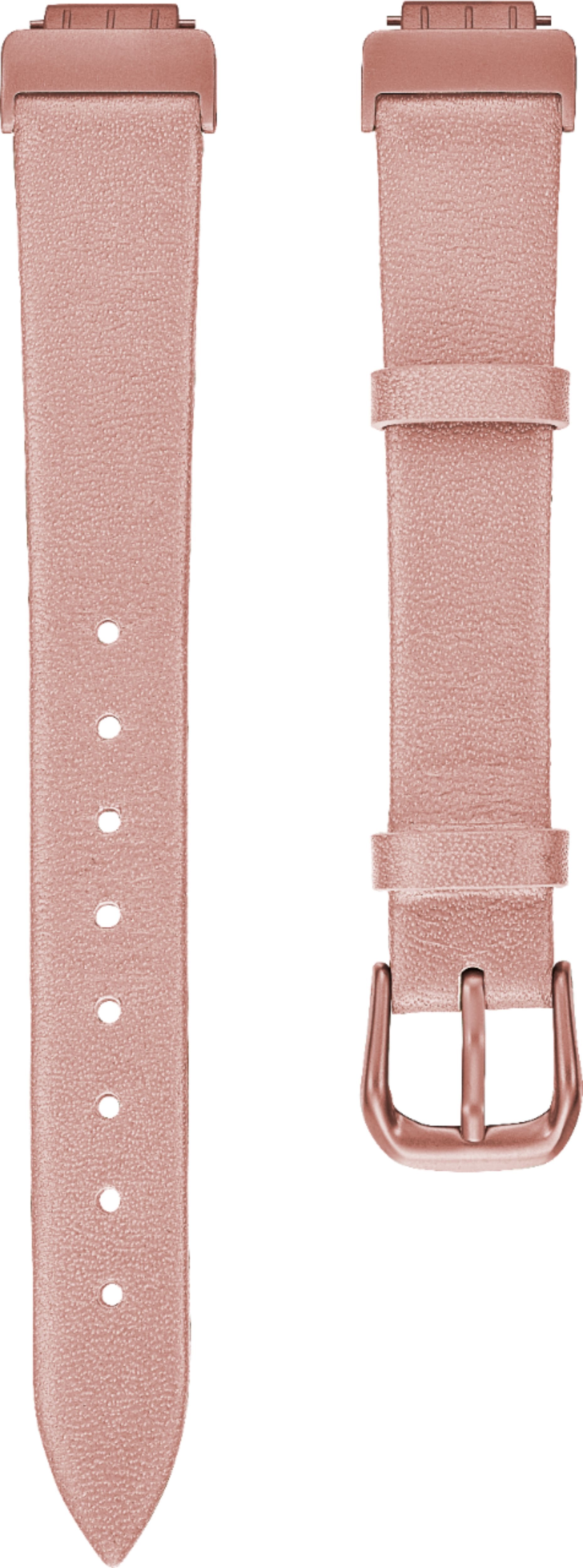 Alt View 11. Platinum™ - Leather Band for Fitbit Inspire and Inspire HR - Pink.