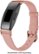 Left Zoom. Platinum™ - Leather Band for Fitbit Inspire and Inspire HR - Pink.