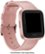 Angle Zoom. Platinum™ - Leather Watch Band for Fitbit Versa 2, Fitbit Versa and Fitbit Versa Lite - Pink.