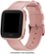 Alt View Zoom 12. Platinum™ - Leather Watch Band for Fitbit Versa 2, Fitbit Versa and Fitbit Versa Lite - Pink.