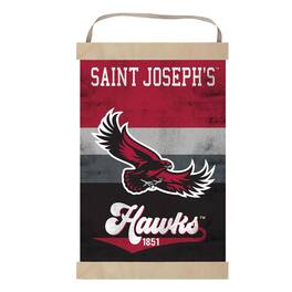 Jardine - Saint Joseph's Hawks Reversible Retro Logo Banner Sign - Maroon