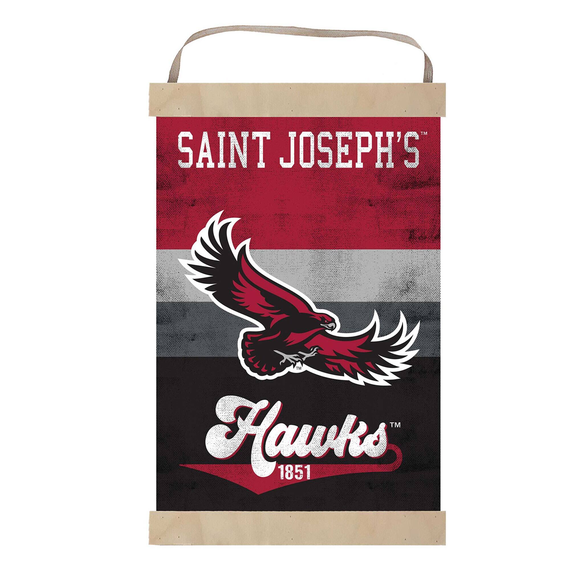 Saint Joseph's Hawks Reversible Retro Logo Banner Sign