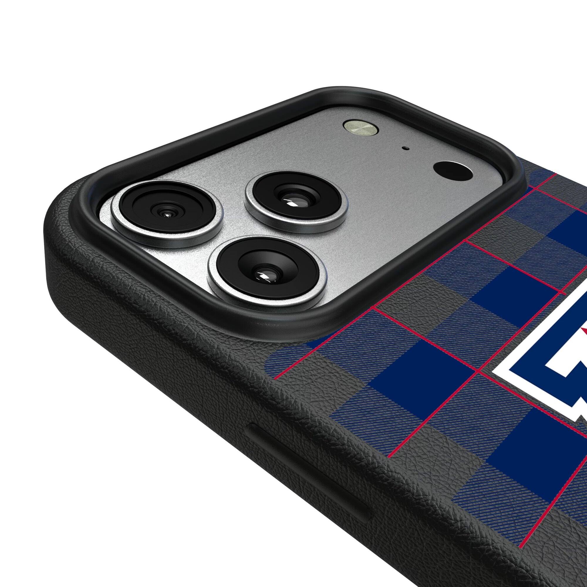 Alt View 2. Keyscaper - Arizona Wildcats Plaid Magnetic Bump iPhone Case - 16 Plus - Black.