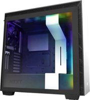 NZXT - H710i eATX Mid-Tower Case with Tempered Glass - Matte White - Front_Zoom