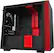 Front. NZXT - H210 Mini ITX Tower Case with Tempered Glass - Red/Matte Black.