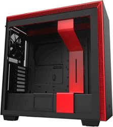 NZXT - H710 eATX Mid-Tower Case with Tempered Glass - Matte Black/Matte Red - Front_Zoom