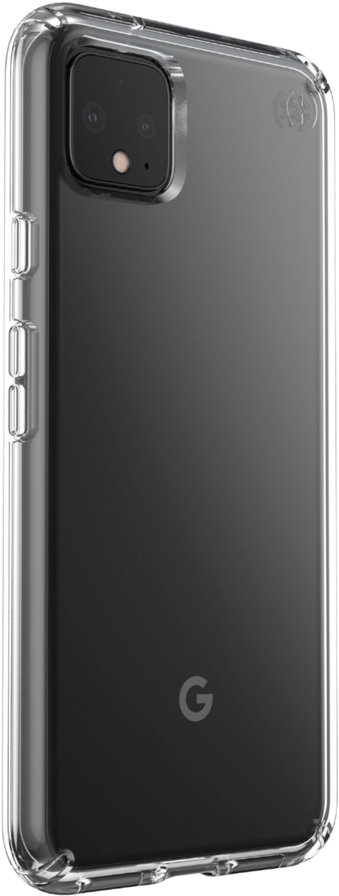 Left View: Speck - Presidio STAY CLEAR Hard Shell Case for Google Pixel 4 XL - Clear