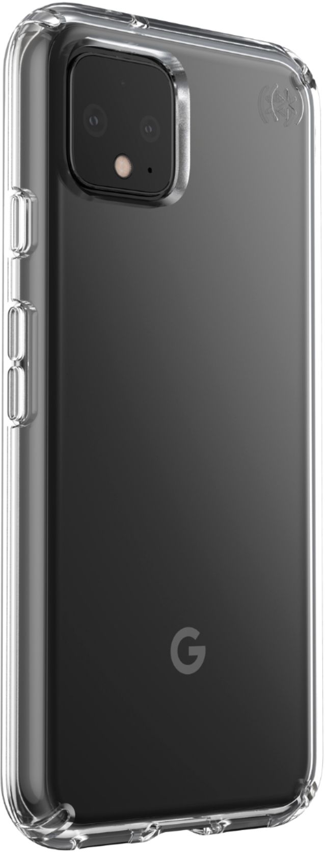 Left View: Speck - Presidio STAY CLEAR Hard Shell Case for Google Pixel 4 - Clear