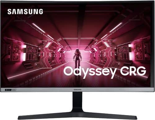 Samsung - CRG5 Series 27" LED Curved FHD G-Sync Monitor - Dark Blue/Gray