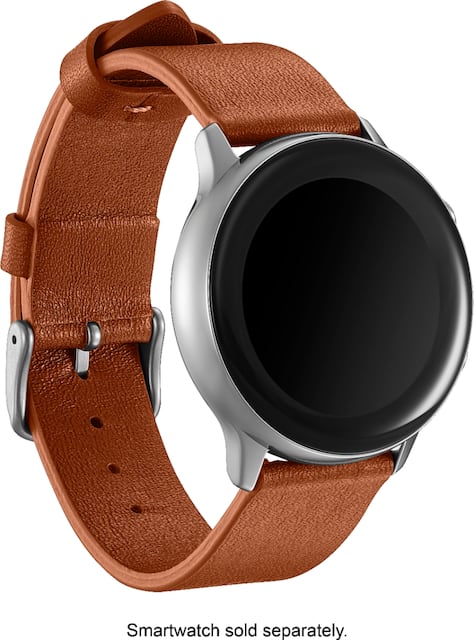 Platinum Leather Band For Samsung Galaxy Watch Active Active2 Watch3 4 Watch4 Classic Galaxy Watch5 And Watch5 Pro Copper Pt Sgwacs Best Buy