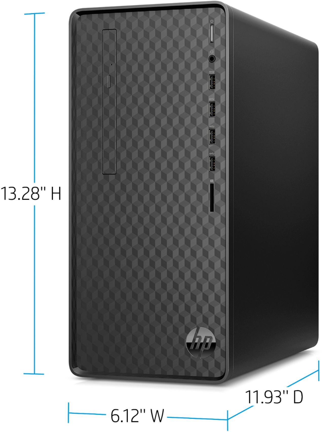 Left View: HP - t430 Thin Client Desktop - Intel Celeron N4000 - 4 GB Memory - 32 GB Flash Storage
