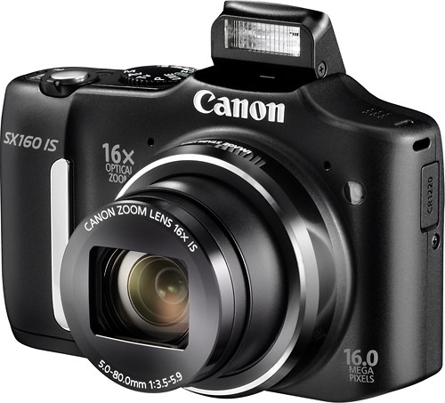 Wennen aan overschot Ver weg Best Buy: Canon PowerShot SX160 IS 16.0-Megapixel Digital Camera Black  6354B001