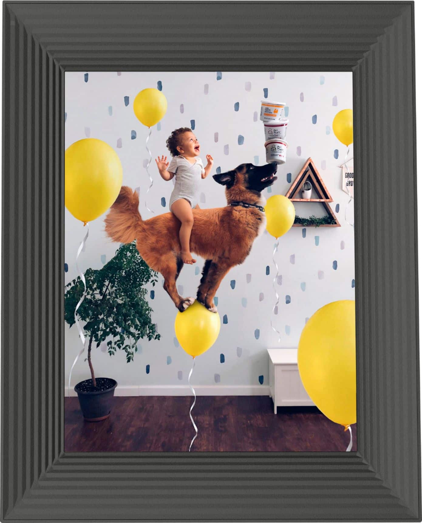 Angle. Aura - Mason 9" LCD Wi-Fi Digital Photo Frame - Graphite.