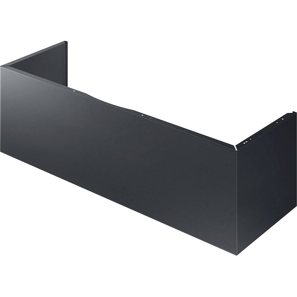 Left View: Cover Duct Kit for Samsung Chef Collection 36" Professional Canopy Hood - Matte Black Stainless Steel