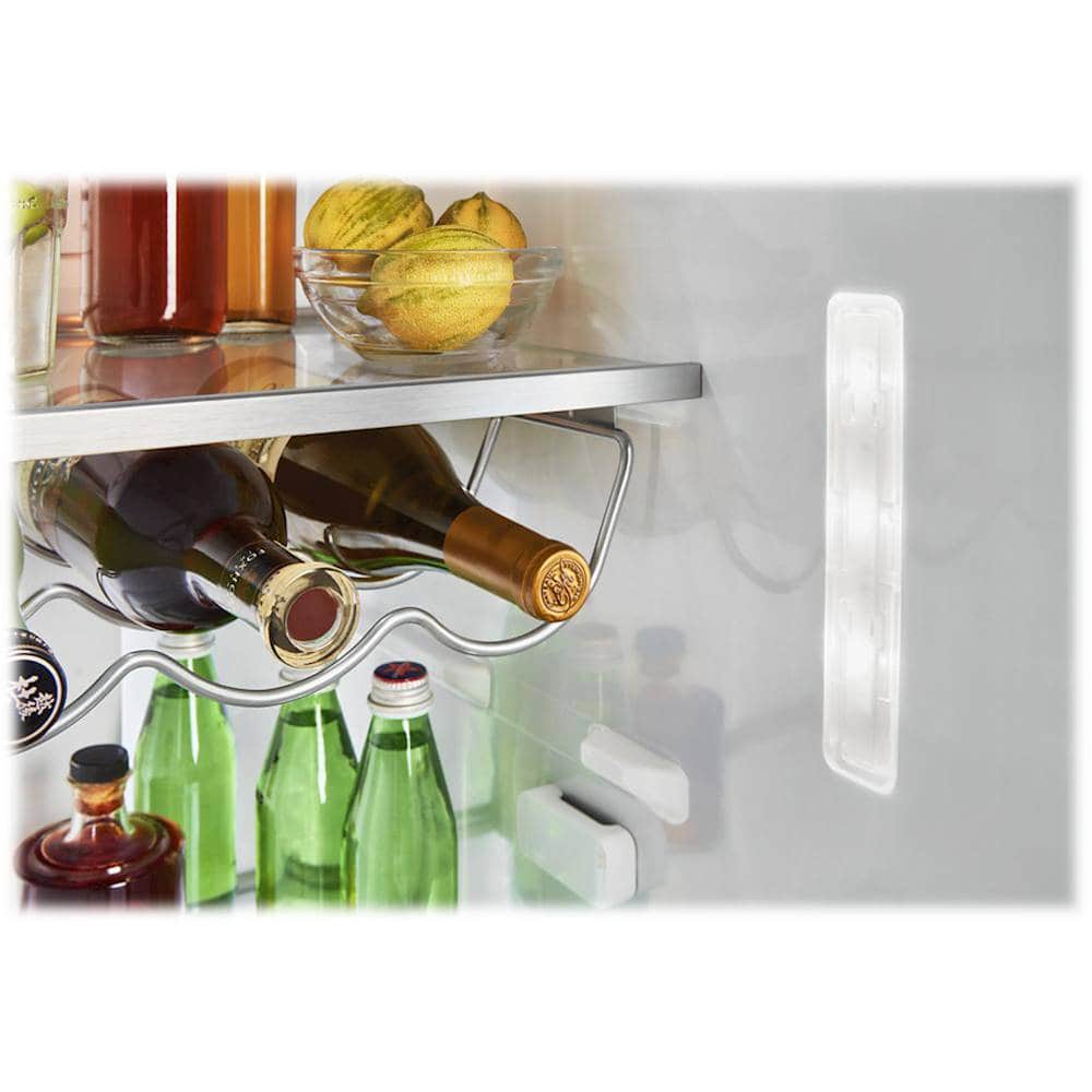 Alt View 3. KitchenAid - 19.8 Cu. Ft. Side-by-Side Counter-Depth Refrigerator - Stainless Steel.