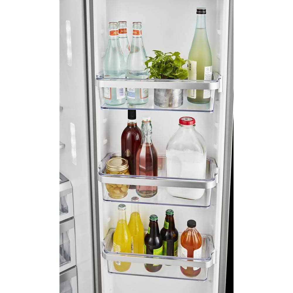 Alt View 17. KitchenAid - 19.8 Cu. Ft. Side-by-Side Counter-Depth Refrigerator - Stainless Steel.