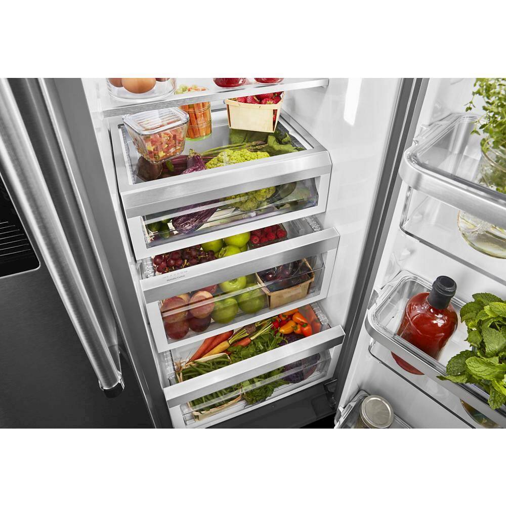 Alt View 13. KitchenAid - 19.8 Cu. Ft. Side-by-Side Counter-Depth Refrigerator - Stainless Steel.