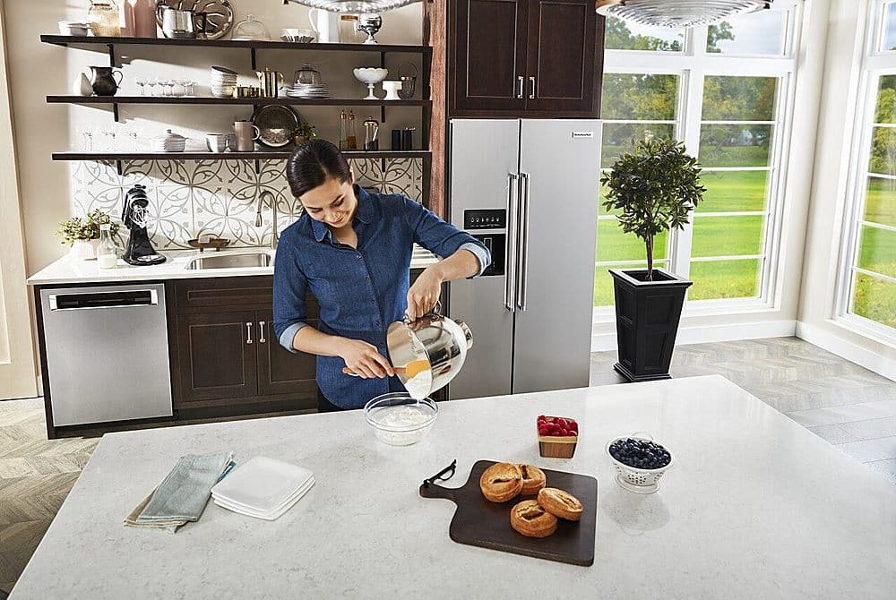 Alt View 19. KitchenAid - 19.8 Cu. Ft. Side-by-Side Counter-Depth Refrigerator - Stainless Steel.