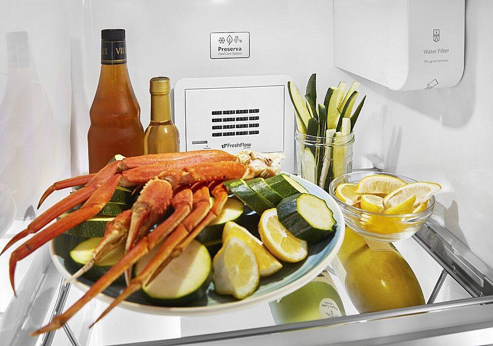 Alt View 14. KitchenAid - 19.8 Cu. Ft. Side-by-Side Counter-Depth Refrigerator - Stainless Steel.