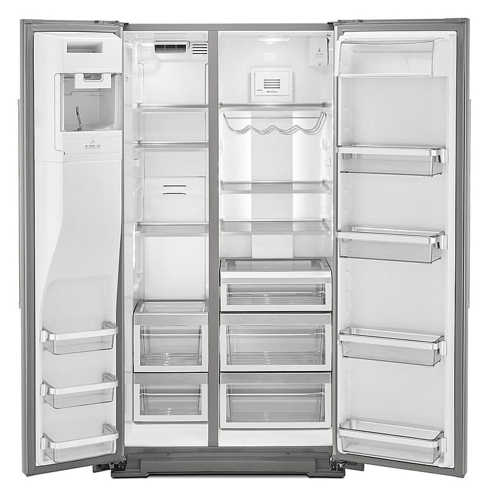 Alt View 1. KitchenAid - 19.8 Cu. Ft. Side-by-Side Counter-Depth Refrigerator - Stainless Steel.