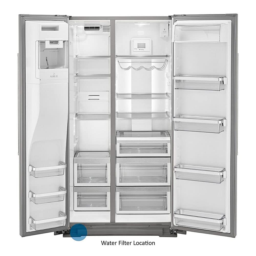 Alt View 15. KitchenAid - 19.8 Cu. Ft. Side-by-Side Counter-Depth Refrigerator - Stainless Steel.