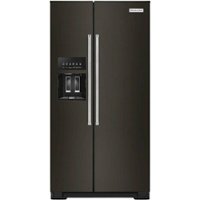 KitchenAid - 22.6 Cu. Ft. Side-by-Side Counter-Depth Refrigerator - Black Stainless Steel With PrintShield Finish - Front_Zoom