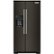 Front Zoom. KitchenAid - 22.6 Cu. Ft. Side-by-Side Counter-Depth Refrigerator - Black Stainless Steel With PrintShield Finish.