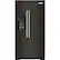 Front. KitchenAid - 22.6 Cu. Ft. Side-by-Side Counter-Depth Refrigerator - Black Stainless Steel With PrintShield Finish.