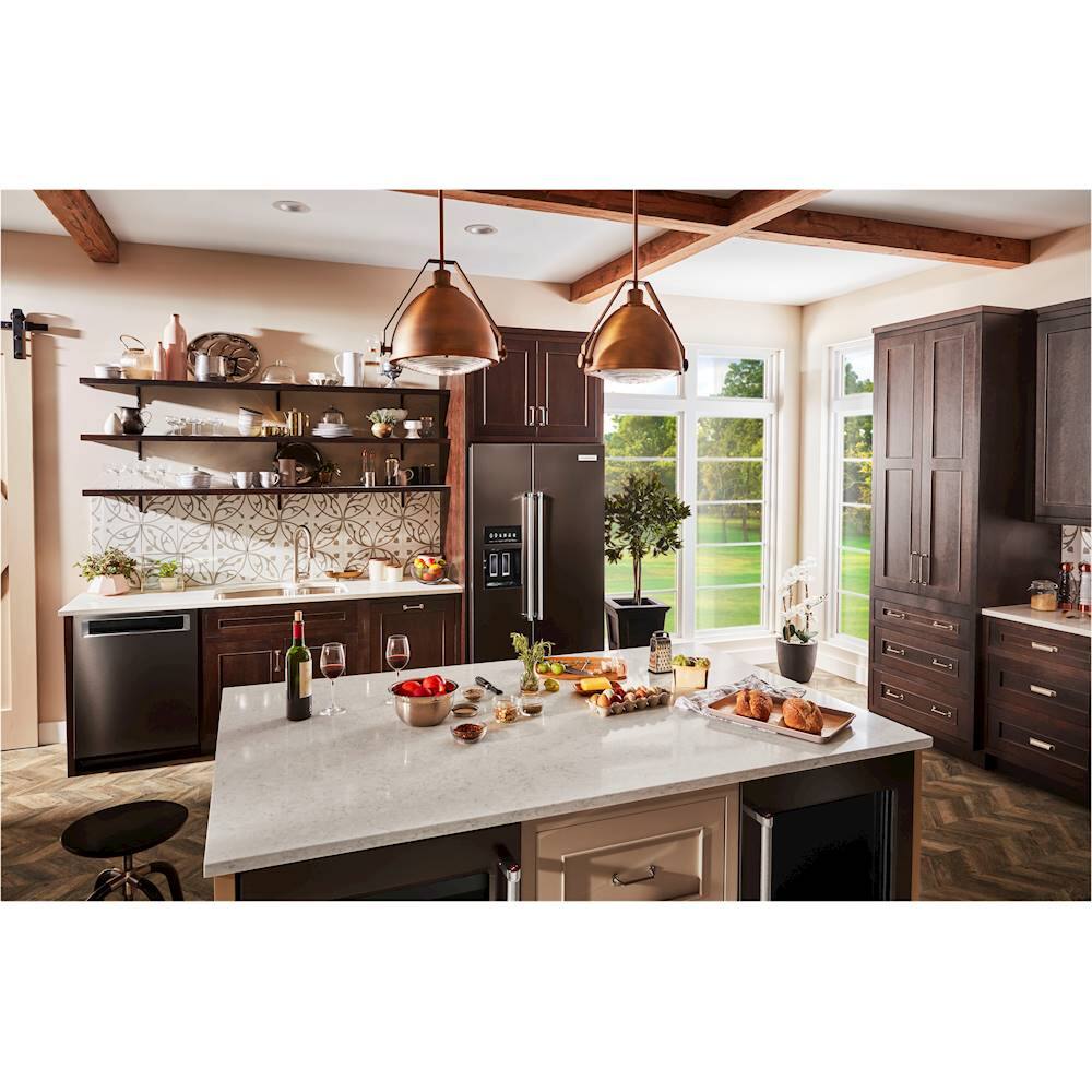 Alt View 22. KitchenAid - 22.6 Cu. Ft. Side-by-Side Counter-Depth Refrigerator - Black Stainless Steel With PrintShield Finish.