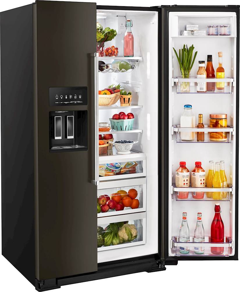 kitchenaid 24.8 cu ft side by side refrigerator krsf705h