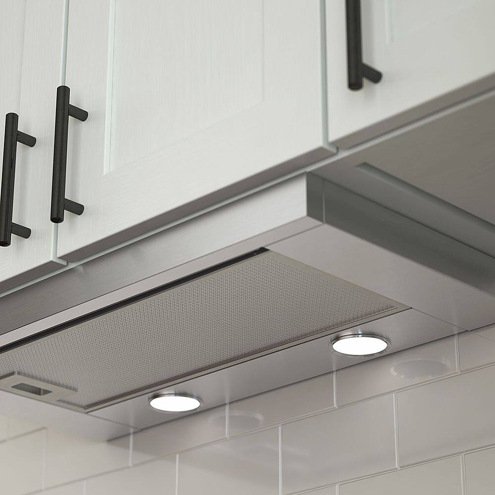 Alt View 11. Bosch - 500 Series 24" Convertible Range Hood - Stainless steel.