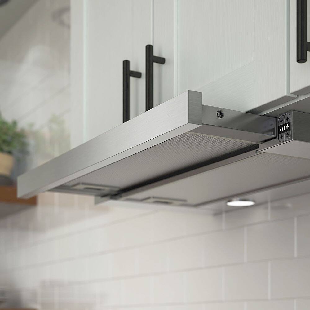 Alt View 13. Bosch - 500 Series 24" Convertible Range Hood - Stainless steel.