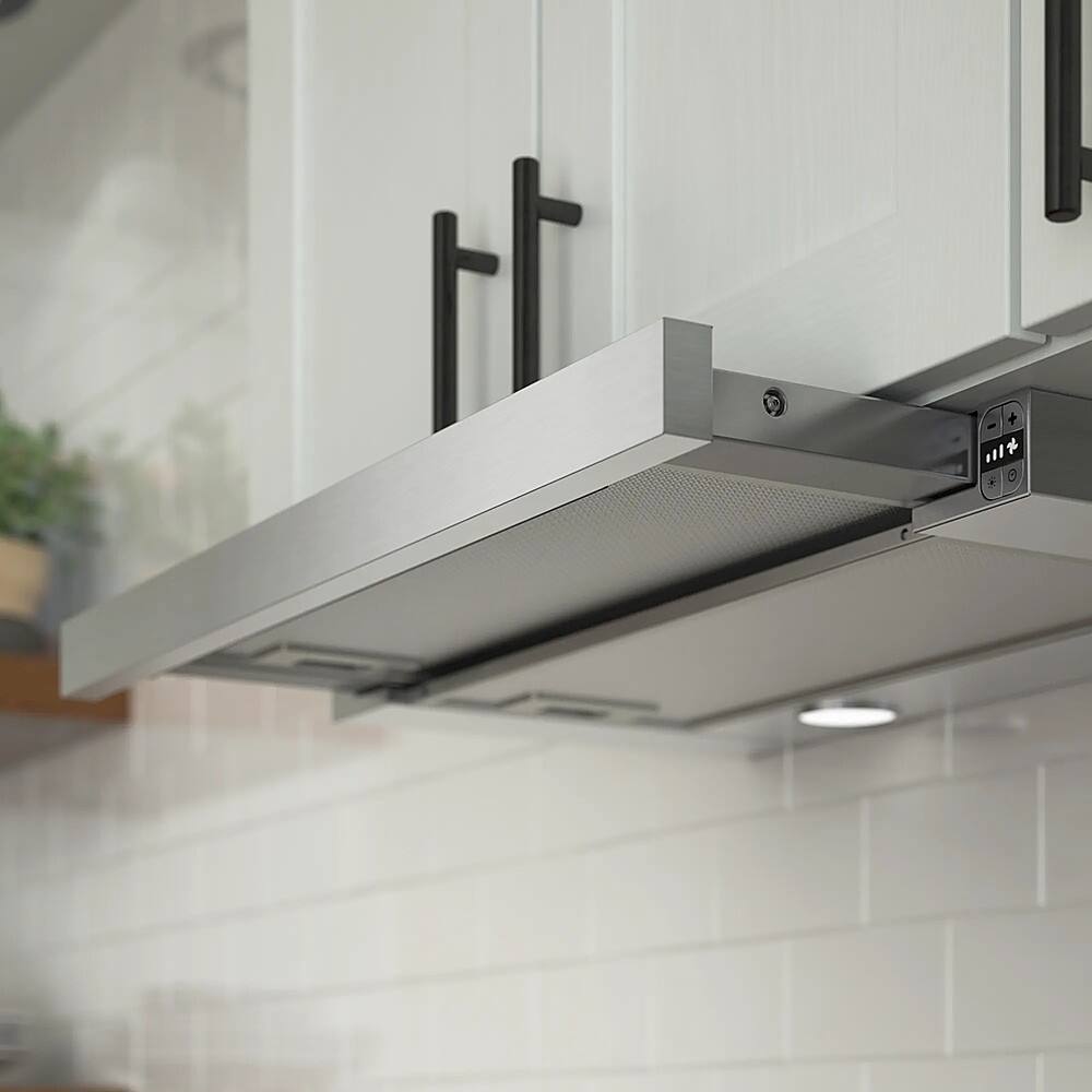 Alt View 15. Bosch - 500 Series 24" Convertible Range Hood - Stainless steel.