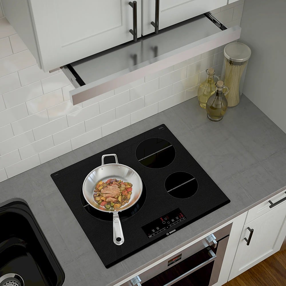 Alt View 18. Bosch - 500 Series 24" Convertible Range Hood - Stainless steel.