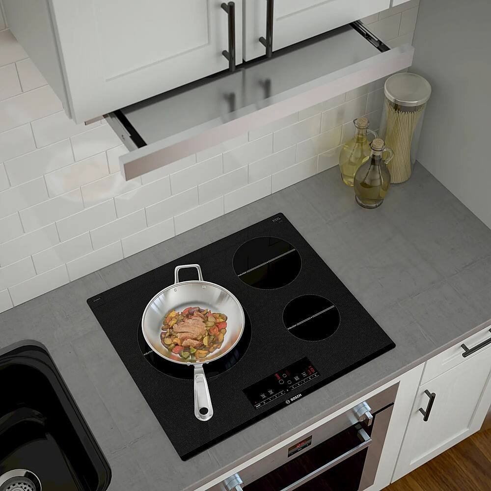 Alt View 18. Bosch - 500 Series 24" Convertible Range Hood - Stainless steel.