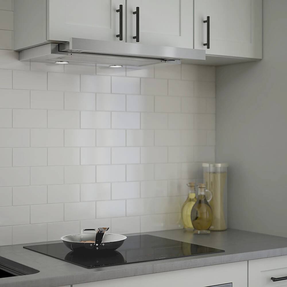 Alt View 20. Bosch - 500 Series 24" Convertible Range Hood - Stainless steel.