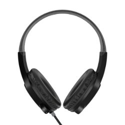 MEE audio - KidJamz 3 Wired On-Ear Headphones with Built-In Microphone and Volume-Limiting Technology - Black - Front_Zoom
